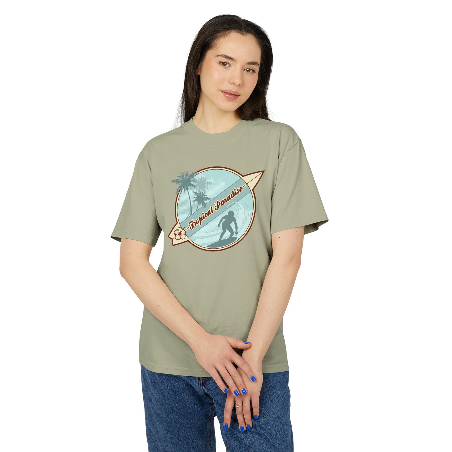 T-Shirt Unisex Heavy Faded tropical by Mariu del Campo.