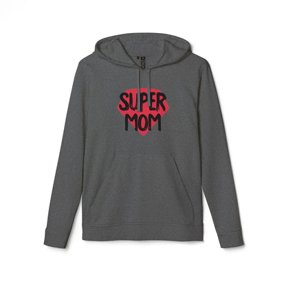 adidas® Unisex Fleece Hoodie Super Mom by Mariu del Campo.