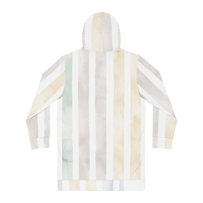 Hoodie Dress Cozy Striped Women's by Mariu del Campo — model wearing lifestyle