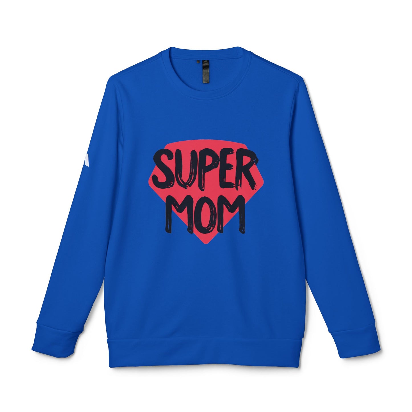 adidas® Unisex Fleece Crewneck Sweatshirt Super Mom by Mariu del Campo.