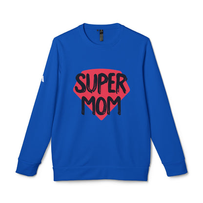 adidas® Unisex Fleece Crewneck Sweatshirt Super Mom by Mariu del Campo.