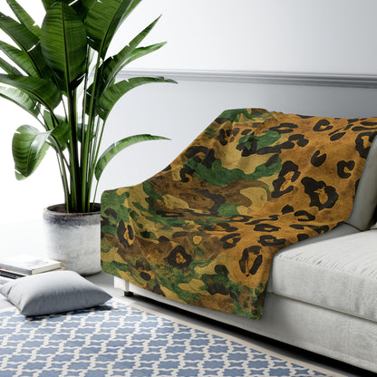Sherpa Blanket Camo Leopard Cozy Fleece Throw — Mariu del Campo
