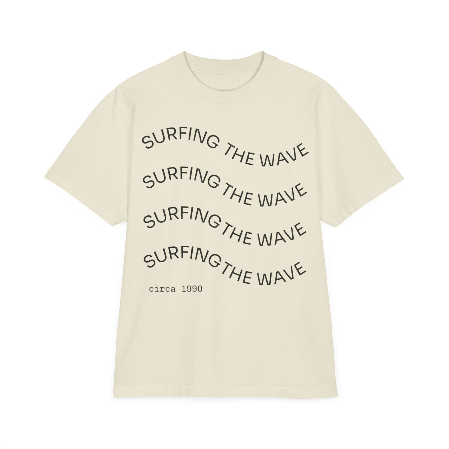 T-Shirt Surfing Wave Unisex by Mariu del Campo.