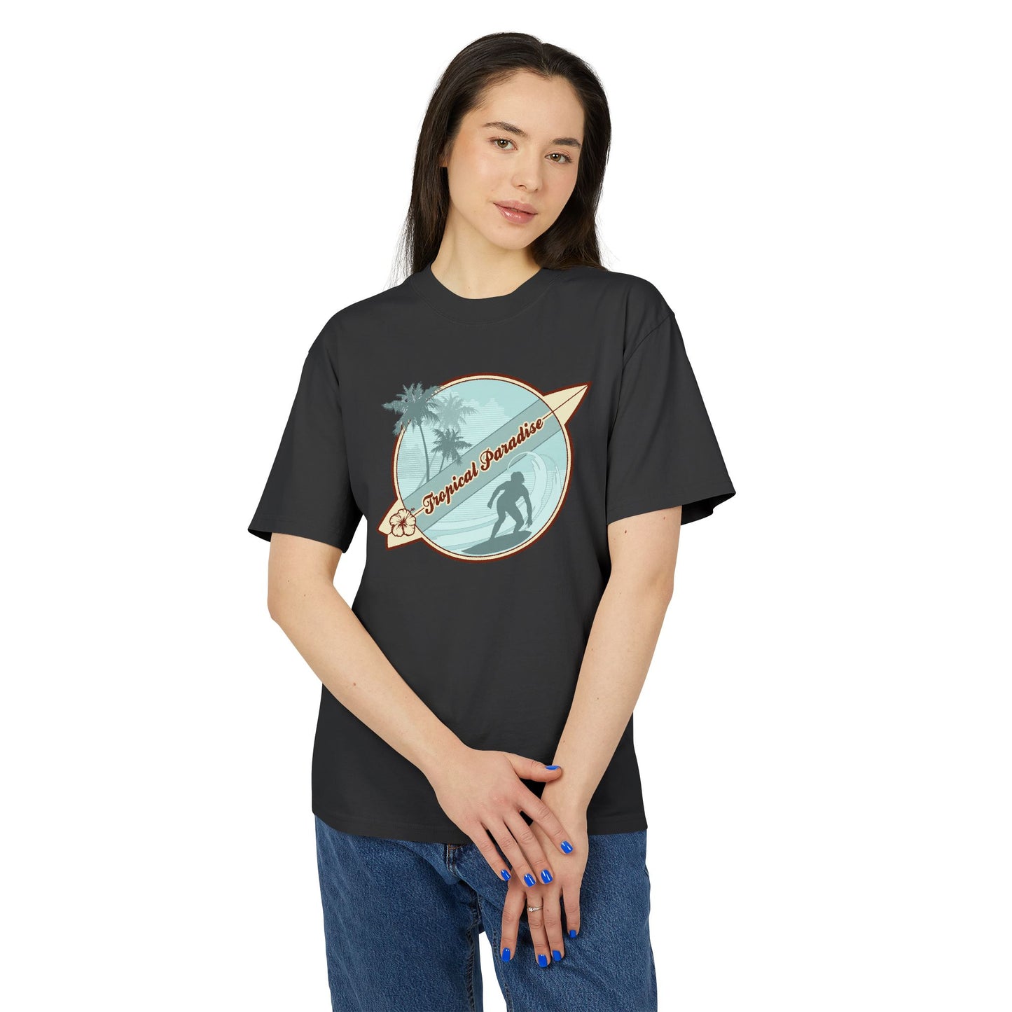 T-Shirt Unisex Heavy Faded tropical by Mariu del Campo.