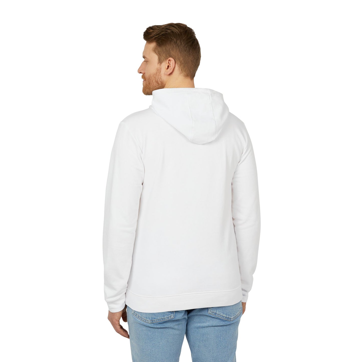 adidas® Unisex Fleece Hoodie Ride the Waves Fearlessly — by Mariu del Campo
