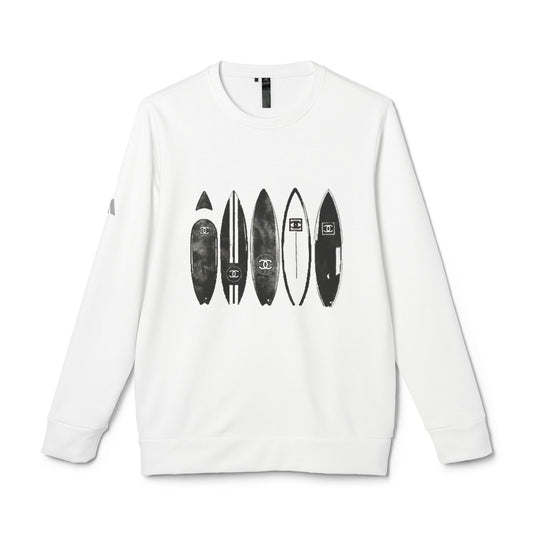 adidas® Unisex Fleece Crewneck Sweatshirt surf by Mariu del Campo.