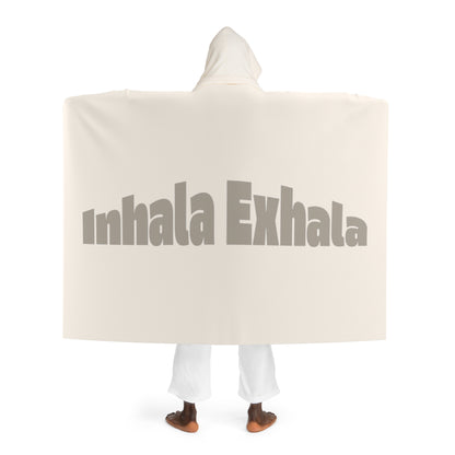 Blanket Hooded Sherpa Fleece Inhala Exhala by Mariu del Campo.