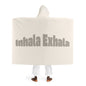 Blanket Hooded Sherpa Fleece Inhala Exhala by Mariu del Campo.