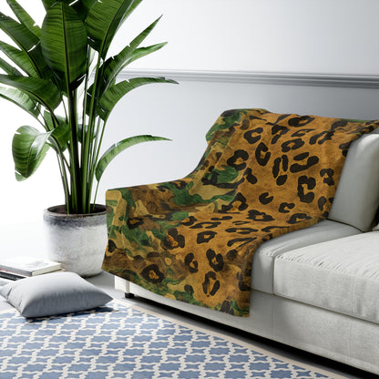 Sherpa Blanket Camo Leopard Cozy Fleece Throw — Mariu del Campo