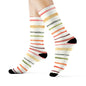 Socks Crew Colors Lines by Mariu del Campo — lifestyle worn with sneakers