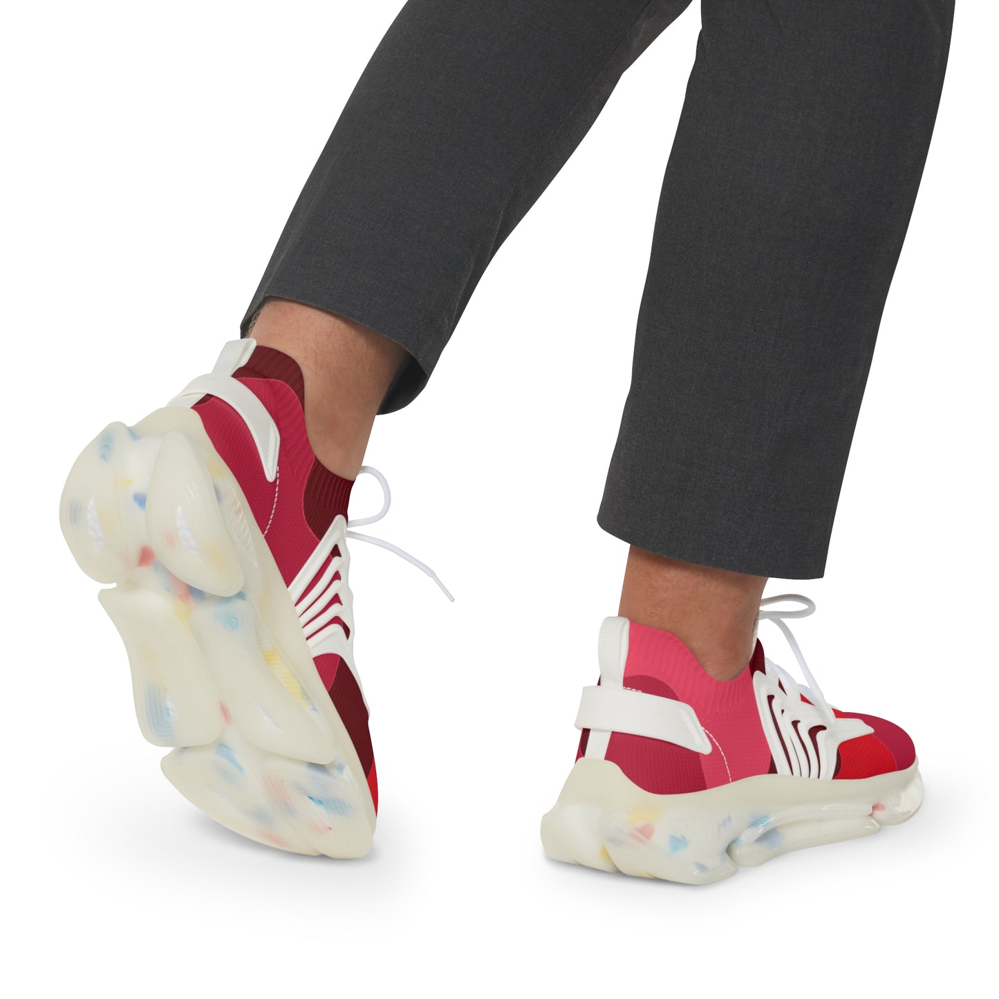 Sneakers unisex Mesh dark red by Mariu del Campo.