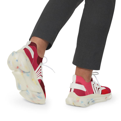 Sneakers unisex Mesh dark red by Mariu del Campo.