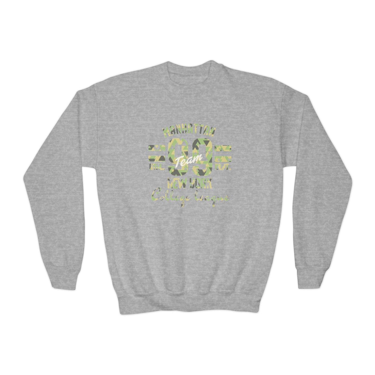 Sweatshirt Youth Crewneck Manhattan by Mariu del Campo — artwork detail