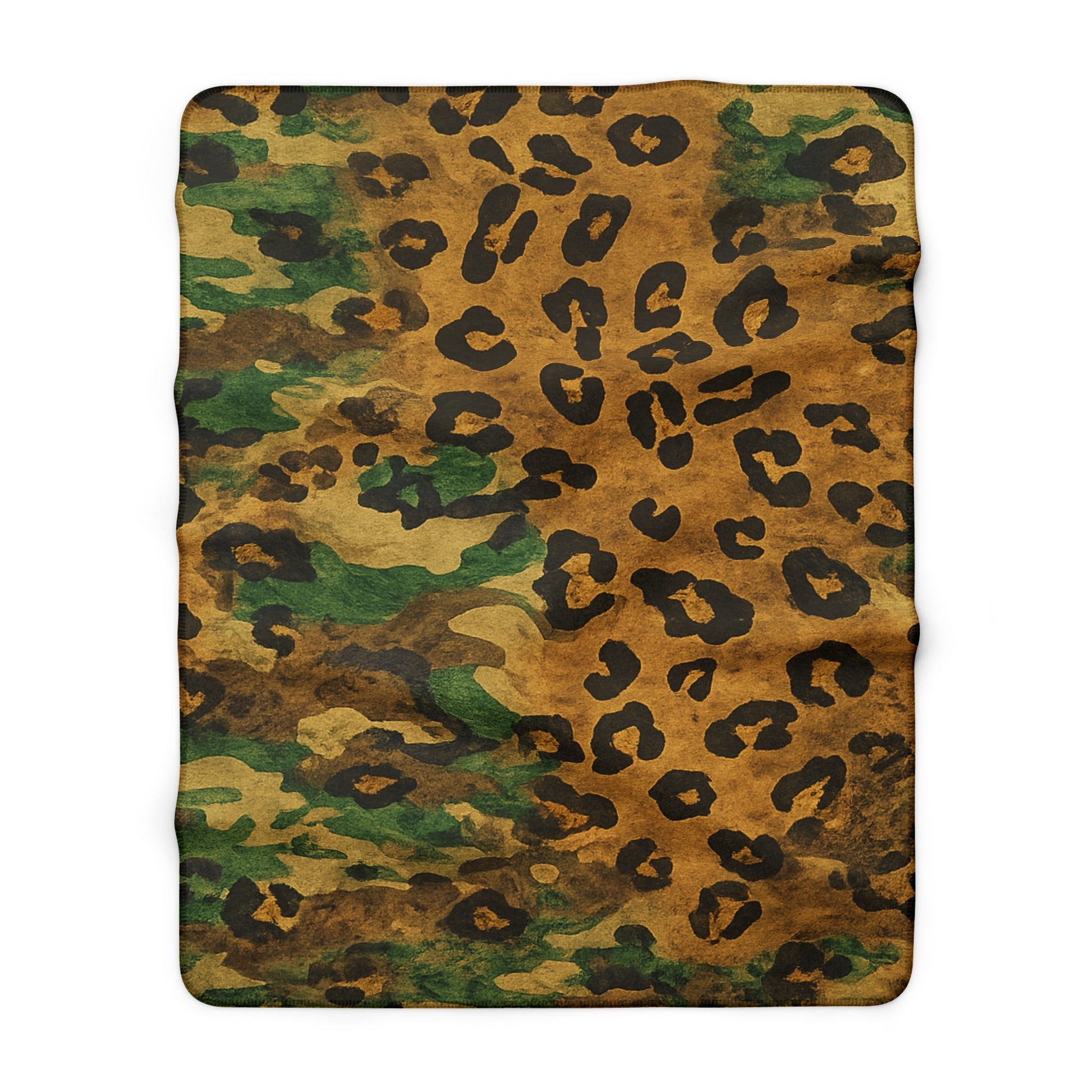 Sherpa Blanket Camo Leopard by Mariu del Campo — texture and print detail