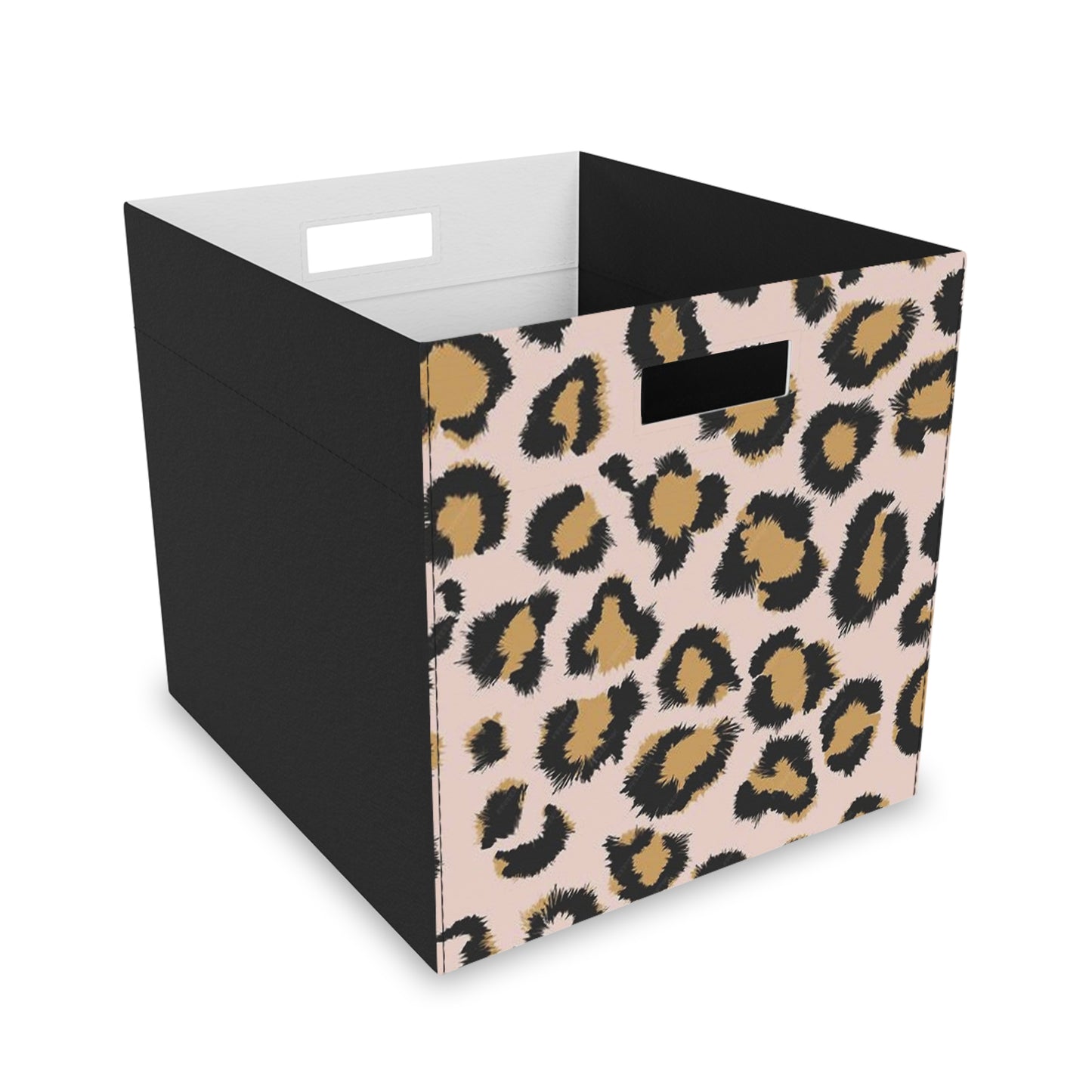 Felt Storage Box leopard black by Mariu del Campo.