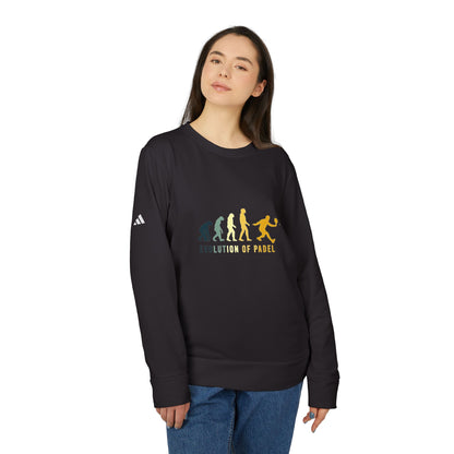 adidas® Unisex Fleece Crewneck Evolution of Padel — by Mariu del Campo