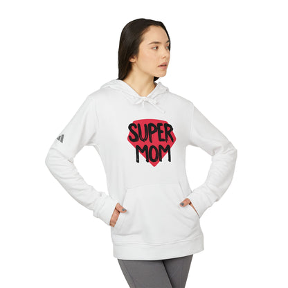 adidas® Unisex Fleece Hoodie Super Mom by Mariu del Campo.