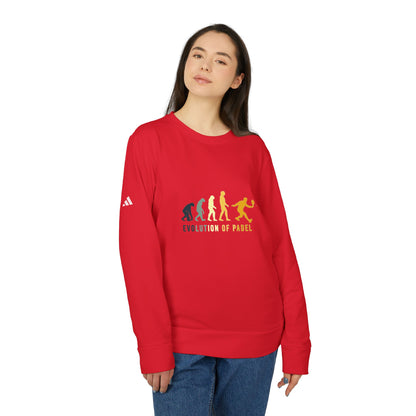 adidas® Unisex Fleece Crewneck Evolution of Padel — by Mariu del Campo