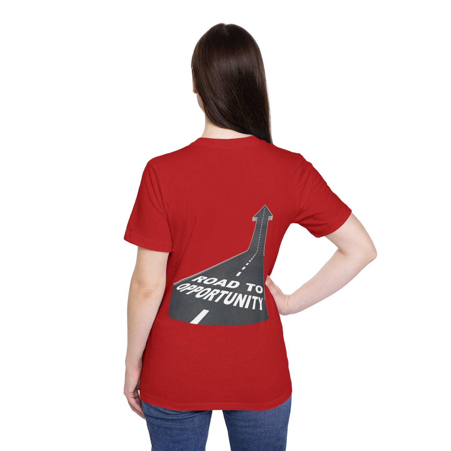 T-Shirt Unisex Road to Opportunity — Mariu del Campo