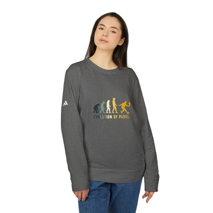 adidas® Unisex Fleece Crewneck Evolution of Padel — by Mariu del Campo