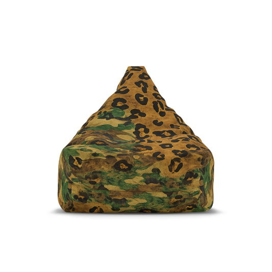 Bean Bag Chair Cover Leopard Camo by Mariu del Campo — small 27x30 front view