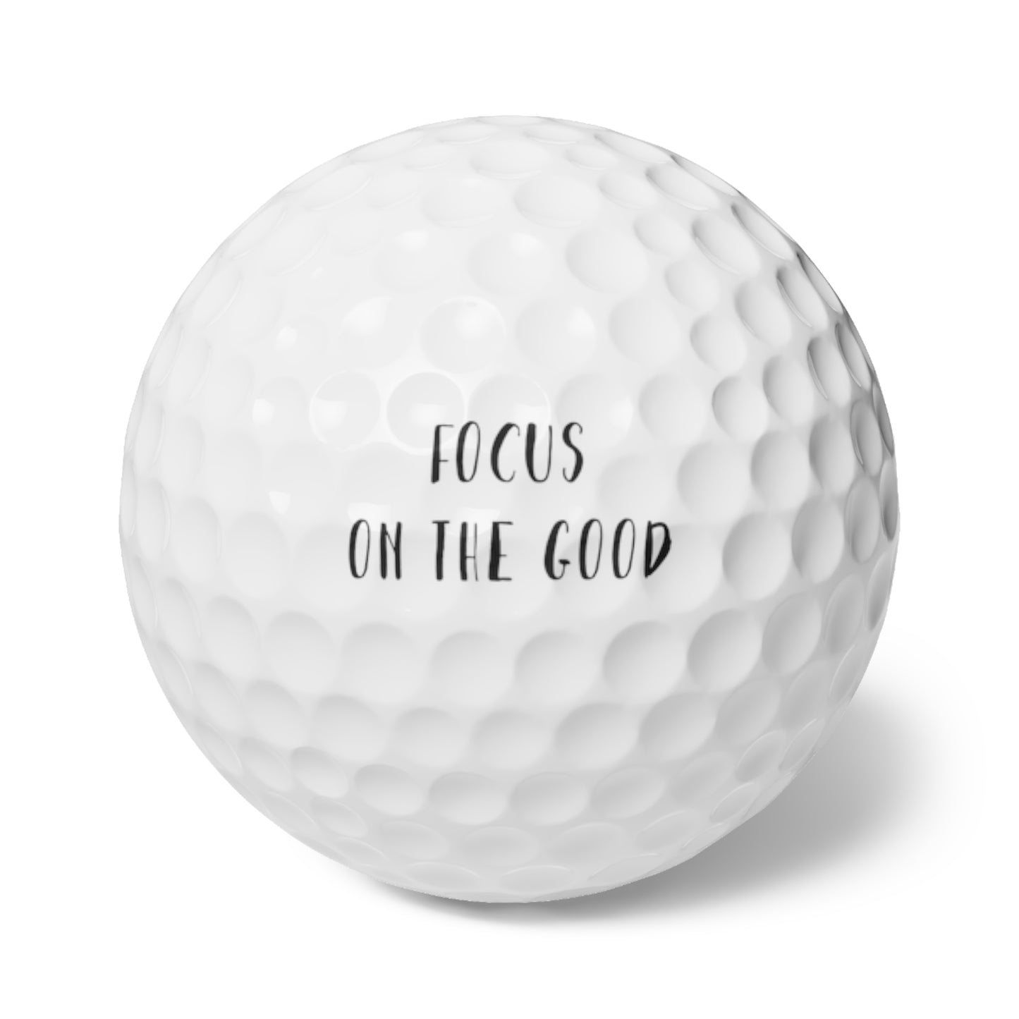 Golf Balls, 6pcs Focus on the Good by Mariu del Campo.