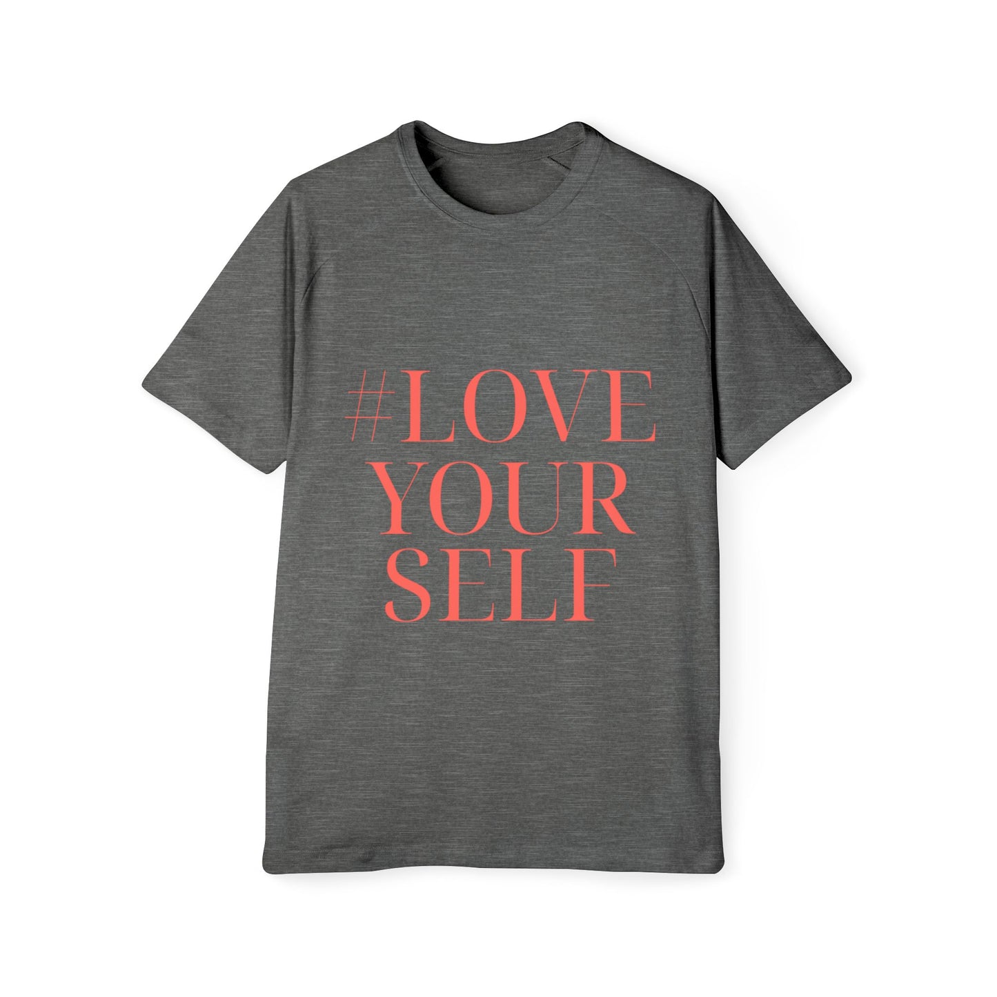T-Shirt #LoveYourSelf Men's Raglan by Mariu del Campo.