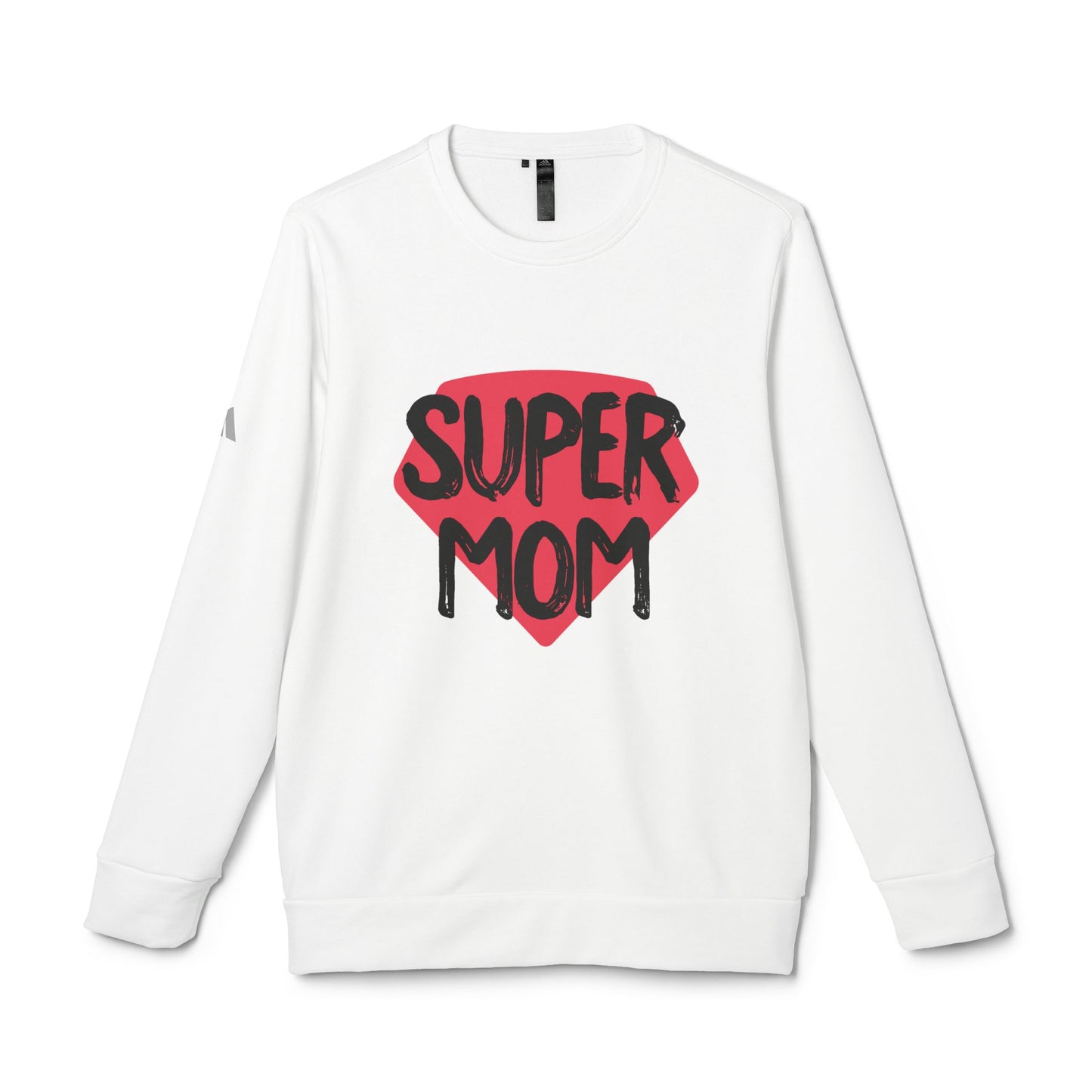 adidas® Unisex Fleece Crewneck Sweatshirt Super Mom by Mariu del Campo.