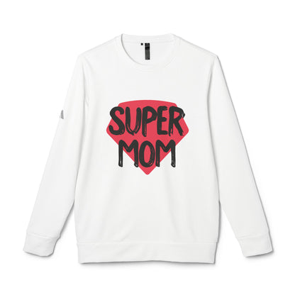 adidas® Unisex Fleece Crewneck Sweatshirt Super Mom by Mariu del Campo.
