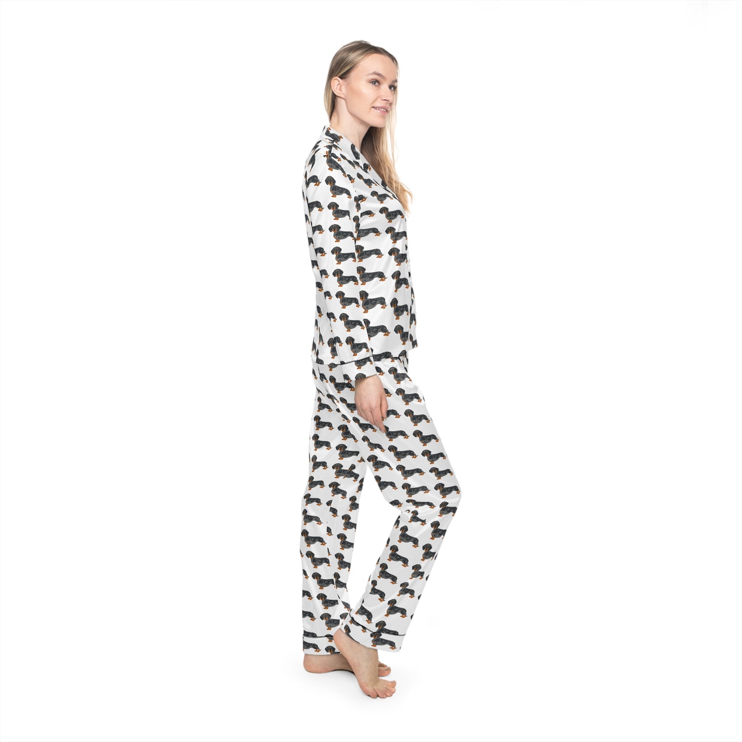 Pajamas Women's Satin Dachshund — by Mariu del Campo