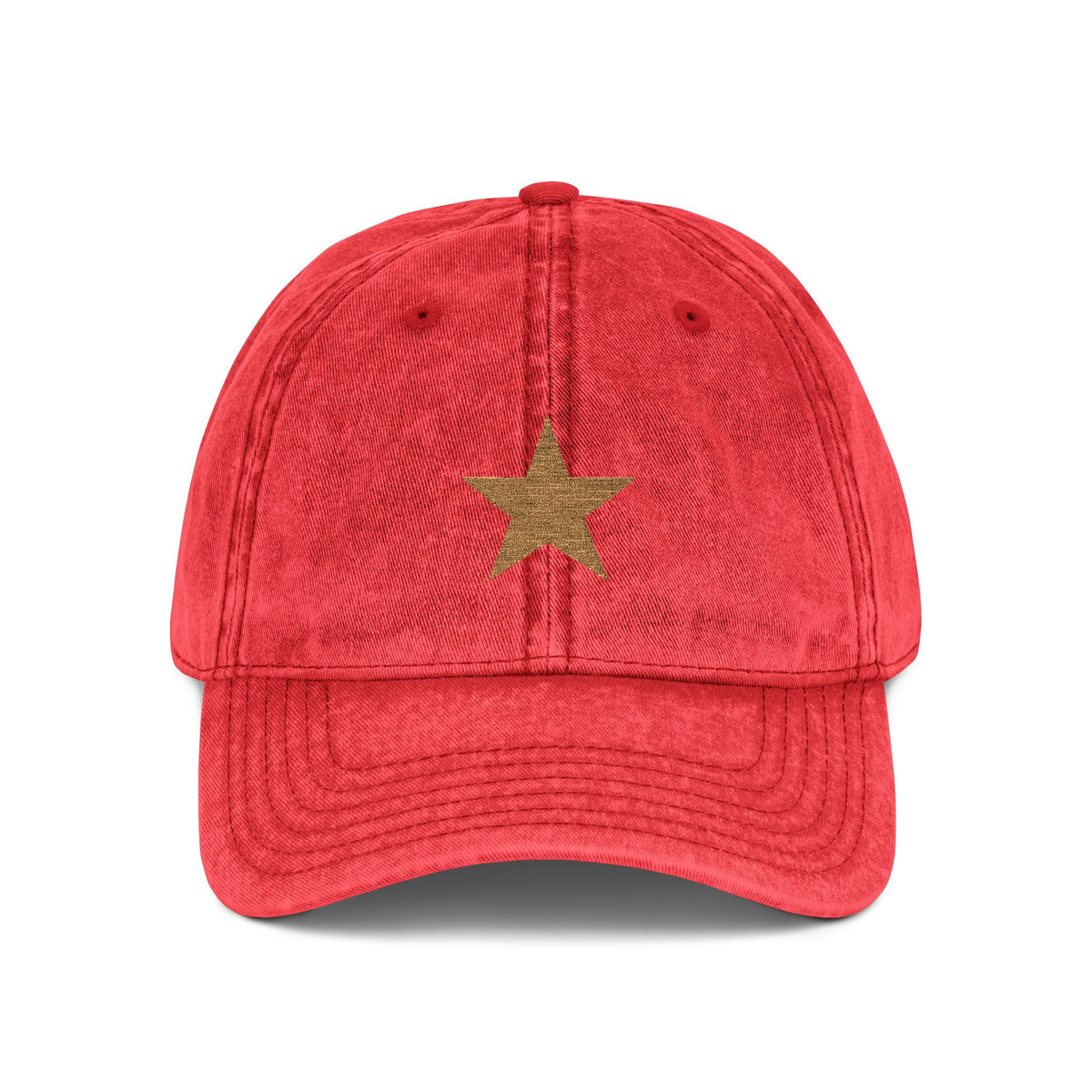 Hat Cap Vintage Golden Star Embroidered — by Mariu del Campo