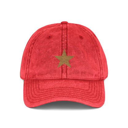 Hat Cap Vintage Golden Star Embroidered — by Mariu del Campo