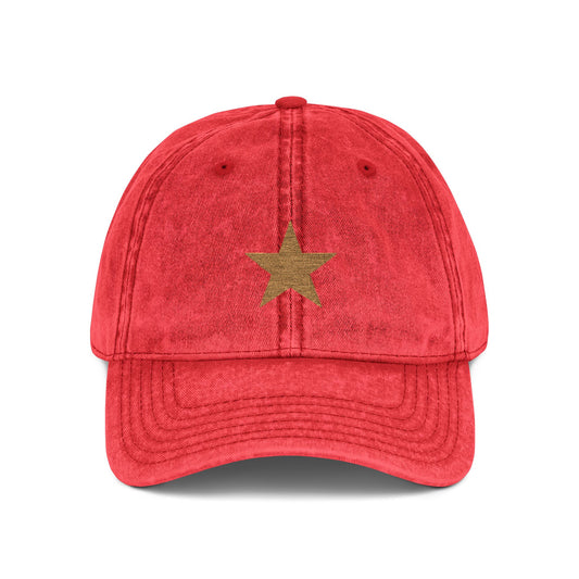 Hat Cap Vintage Golden Star Embroidered — by Mariu del Campo