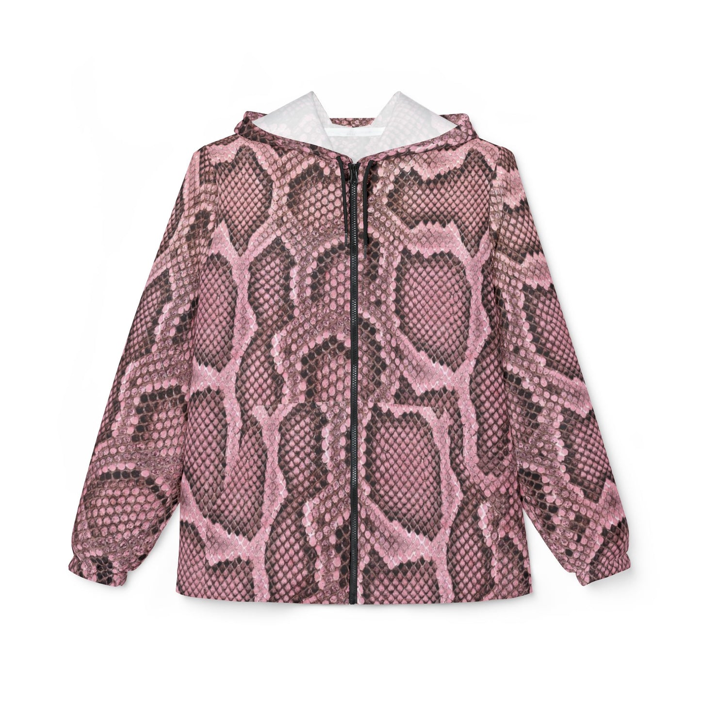 Jacket Windbreaker pink reptile by Mariu del Campo.