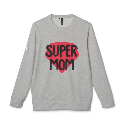 adidas® Unisex Fleece Crewneck Sweatshirt Super Mom by Mariu del Campo.
