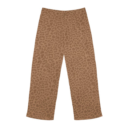 Pajama Men's Pants Brown Leopard by Mariu del Campo — lifestyle bedroom shot