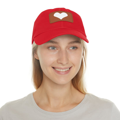 Hat with Leather Patch (Rectangle) love by Mariu del Campo.