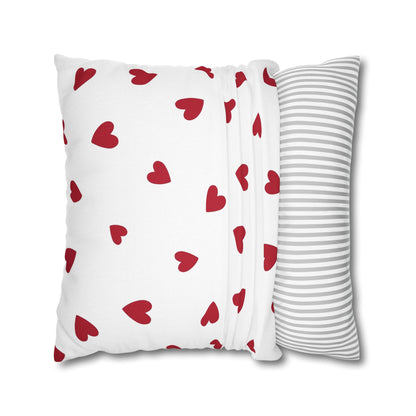 Pillowcase Spun Polyester Square heart by Mariu del Campo.