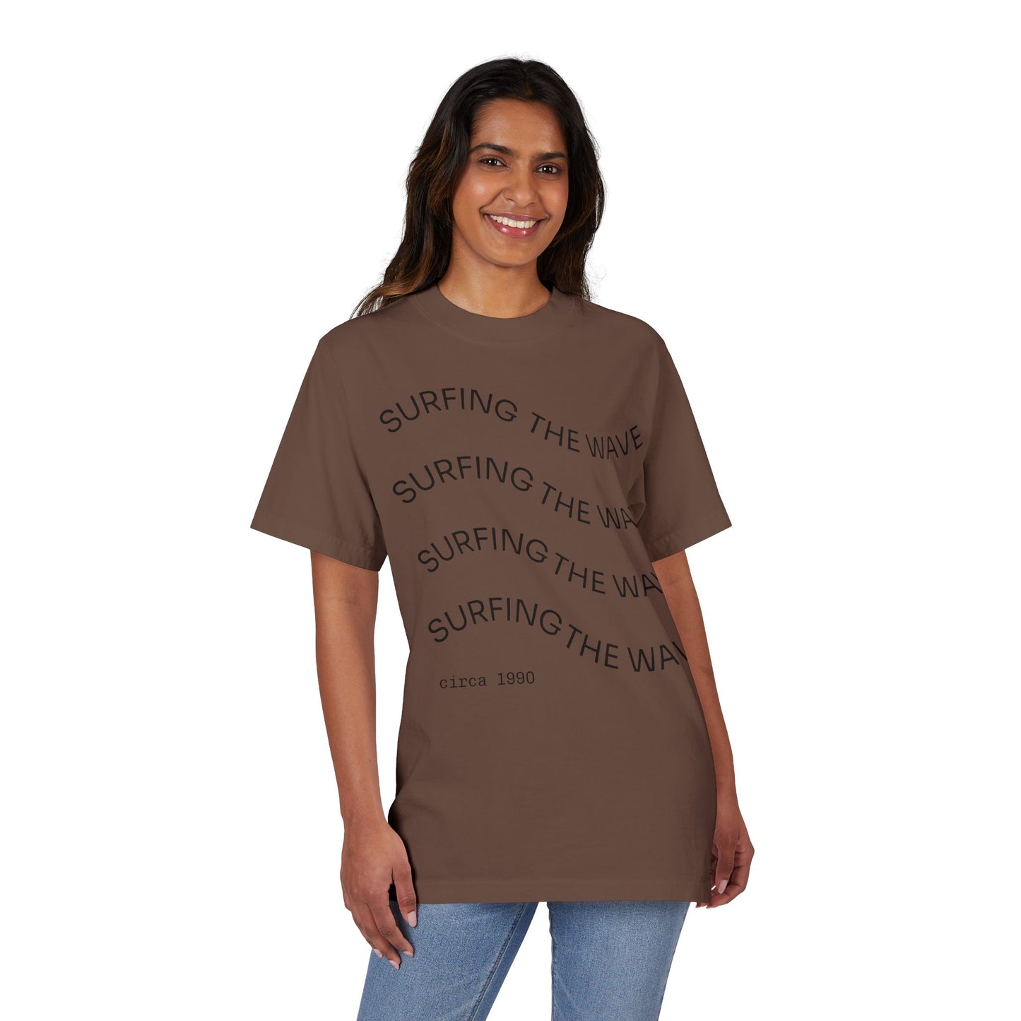 T-Shirt Surfing Wave Unisex by Mariu del Campo.