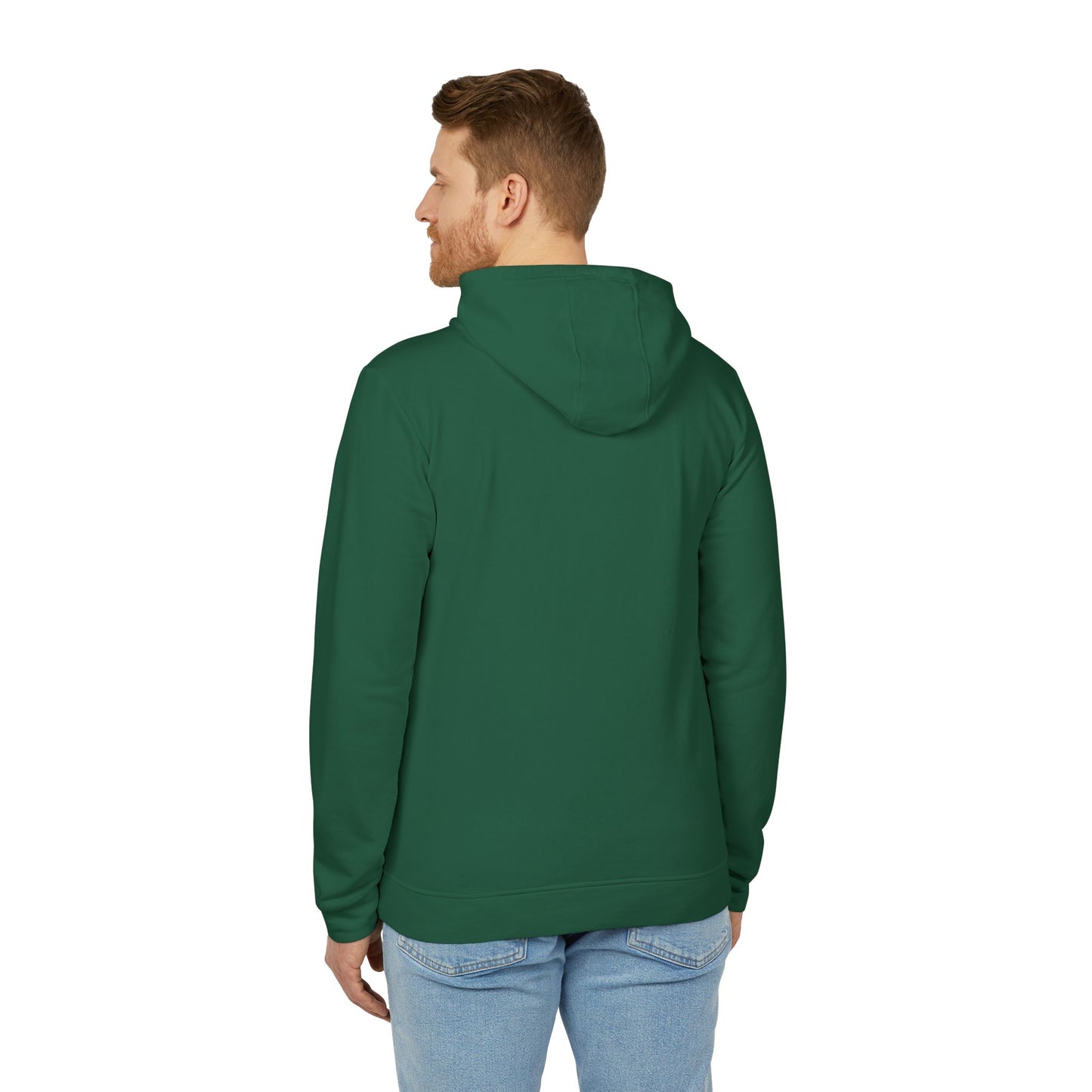 adidas® Unisex Fleece Hoodie Ride the Waves Fearlessly — by Mariu del Campo