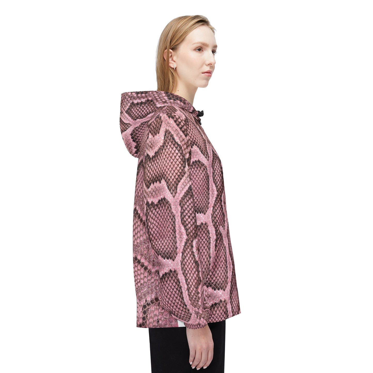 Jacket Windbreaker pink reptile by Mariu del Campo.