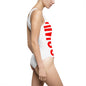 Swimsuit Women's One-Piece with Bold Red AMOOOR by Mariu del Campo.
