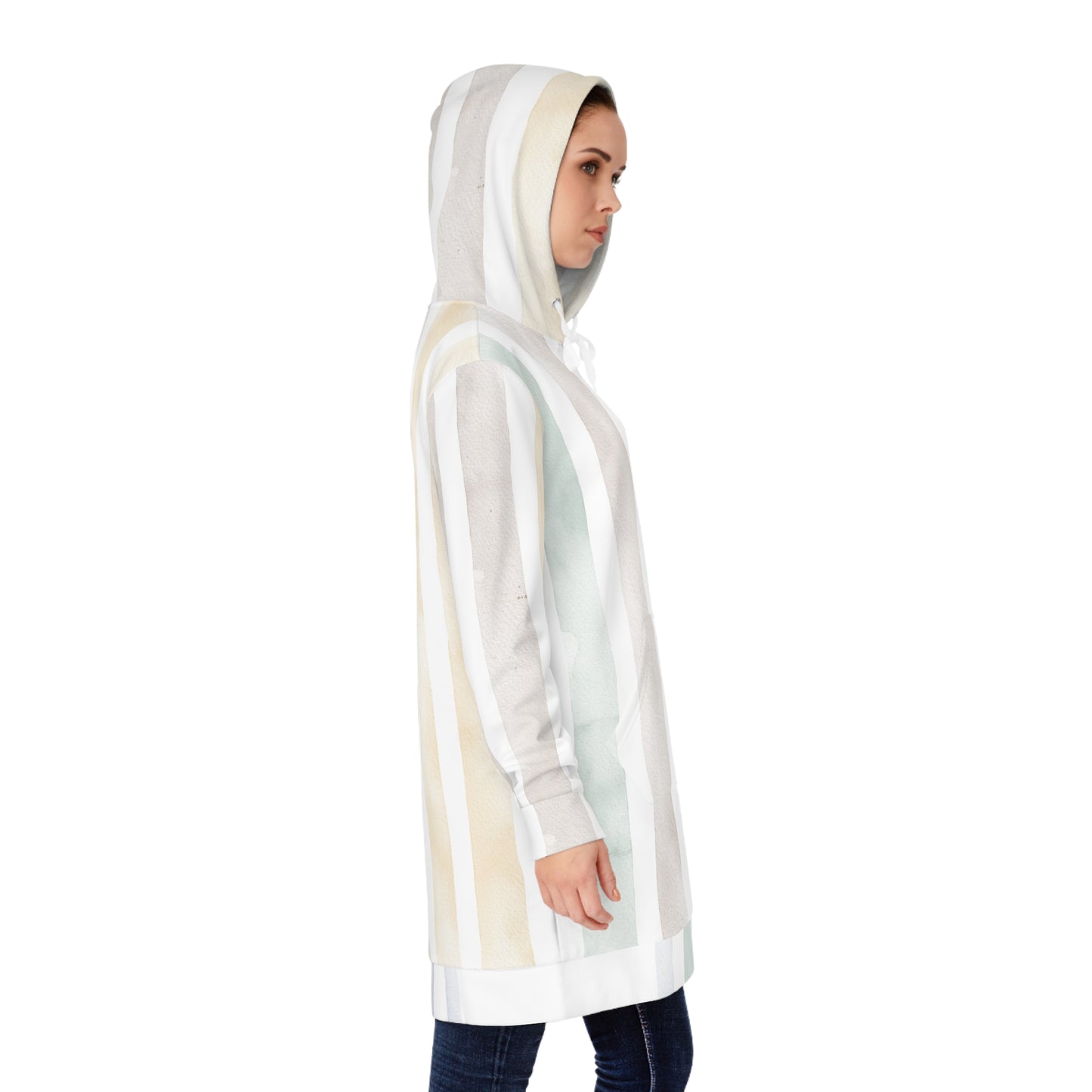 Hoodie Dress Cozy Striped Women's — Mariu del Campo