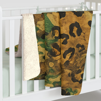 Sherpa Blanket Camo Leopard Cozy Fleece Throw — Mariu del Campo