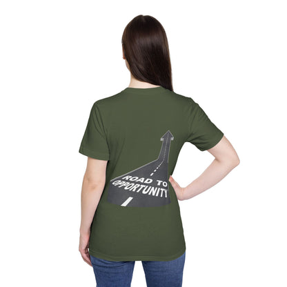 T-Shirt Unisex Road to Opportunity — Mariu del Campo