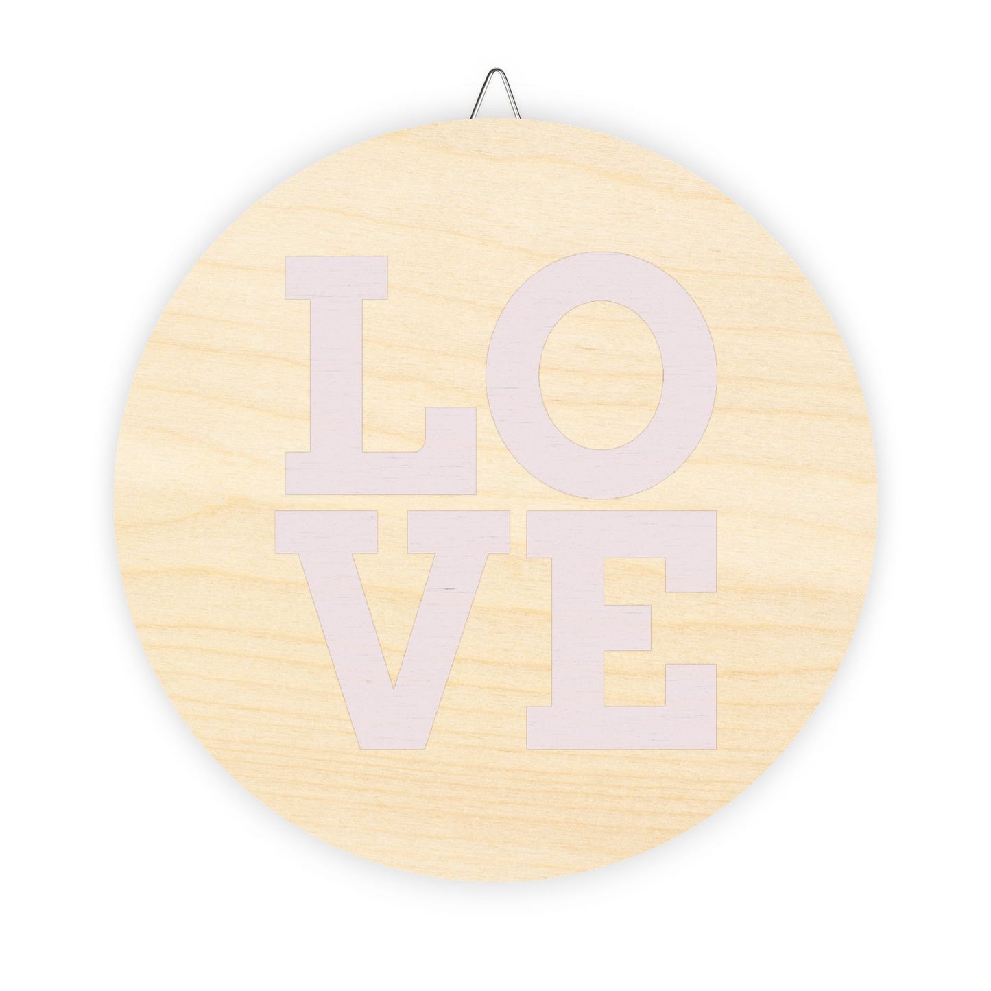 Signs love in Wood by Mariu del Campo.