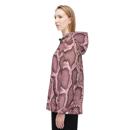Jacket Windbreaker pink reptile by Mariu del Campo.