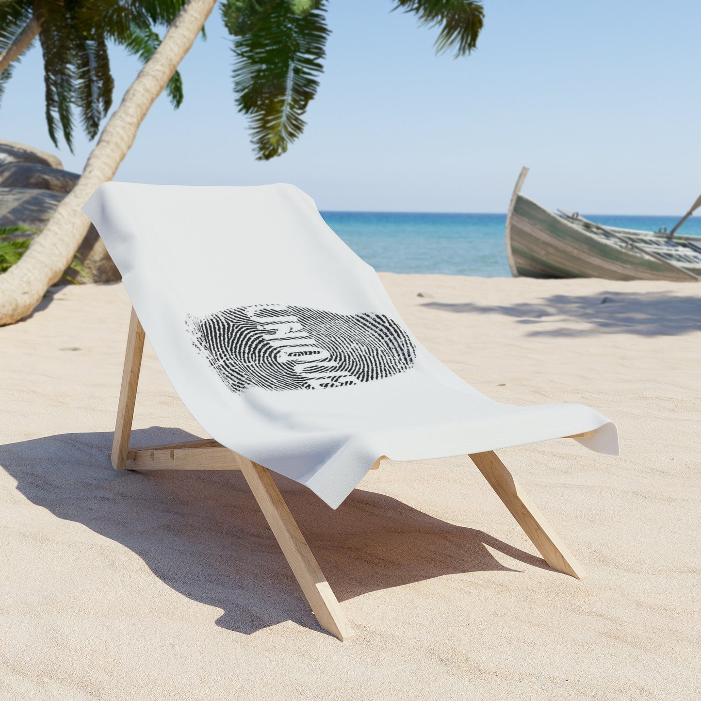 Towel Beach Fingerprint Unique by Mariu del Campo.