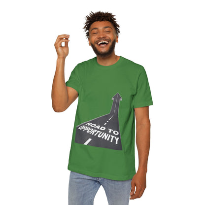 T-Shirt Unisex Road to Opportunity — Mariu del Campo
