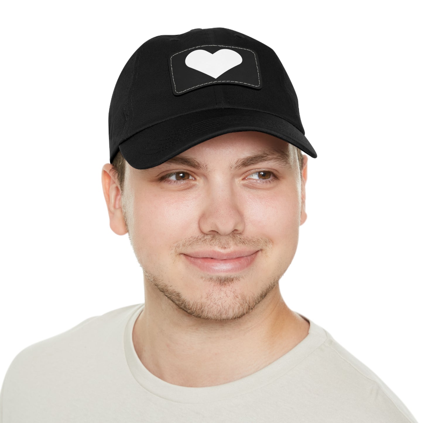 Hat with Leather Patch (Rectangle) love by Mariu del Campo.